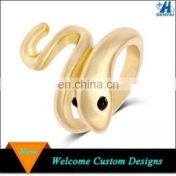 High Polished Unisex Alloy 18K Gold Snake Design Ring For Promotional Items