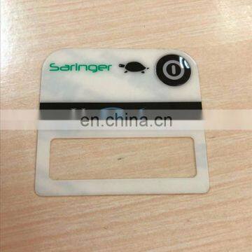 Strong adhesive thin plastic control panel sticker