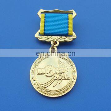 Russia feature air force souvenir memorial gifts gold plate soft enamel 3D metal medal with ribbon