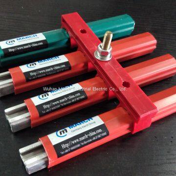 Al conductor bar 200a 315a 400a with current collector for crane , hoist conductix