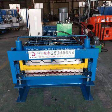 NEW typ Double Layer Roof Automatic Tile Roll Making Forming Machine