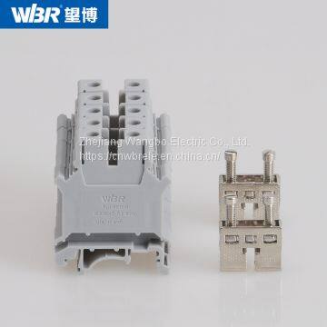 Din rail terminal blocks UK16N Pure copper connector Screw terminal block