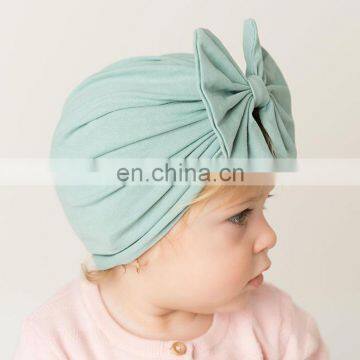 0-4Years Cotton Hair Bow Knot Kids Baby Infant Turban Hat Big Ear Knot Toddler Beanie Caps Headwraps Birthday Gift Photo Props photo-5