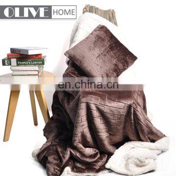 Super Soft Luxurious Extra Thick Reversible 3D Imprinted Flannel Fleece Sherpa Blanket photo-6