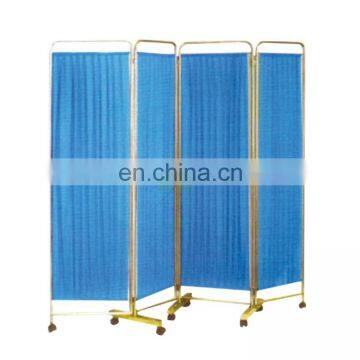 New Arrival Hospital 4 folding stainless steel medical ward screen with Wheels for hospital use