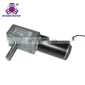 ETONM 12V Electrical DC Worm Gear Motor 54 RPM High Speed With Metal Geared Box Reducer Output Shaft 8mm photo-4