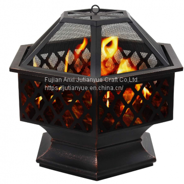 Ceramic Tile Mosaic Parquet Outdoor Rectangular Fire Pit Table photo-3