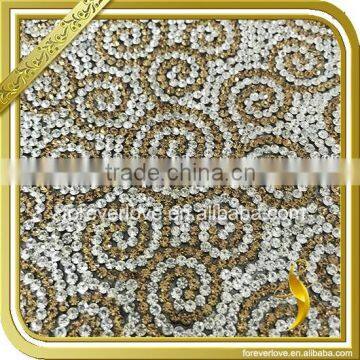 rhinestone mesh Crystal diamond sheet rhine stone hot fix glue rhinestones sheets FRM-191