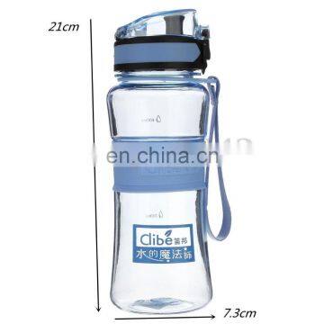 Hot selling Outdoor fitness running leak proof plastic bounce sports water bottle BPA Free