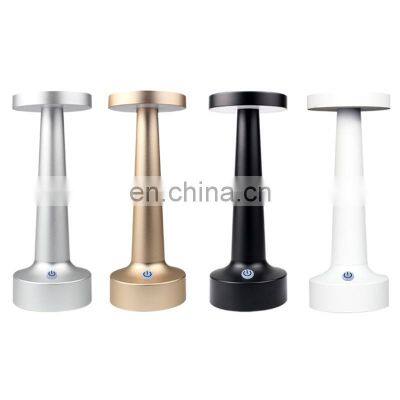 Rechargeable Battery Operated Desk Lamps Office Outdoor Bedroom Aluminium Bedside Lamps photo-2