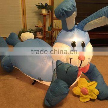 Factory custom lovely Giant Inflatable led Rabbit