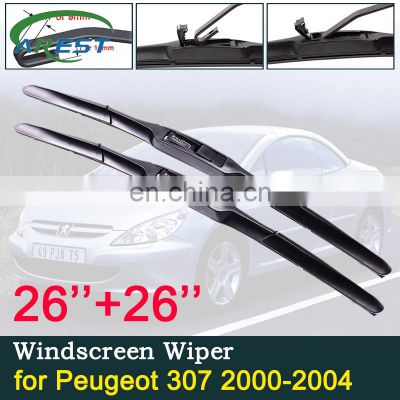 Car Windscreen Wiper Blades for Peugeot 307 307SW 307CC hatchback sedan 2000 2001 2002 2003 2004 Front Wipers Car Accessories