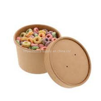 Souper Food Container 8oz Kraft- Kraft Takeaway Soup Pot- Brown Soup Containers With Lids photo-2