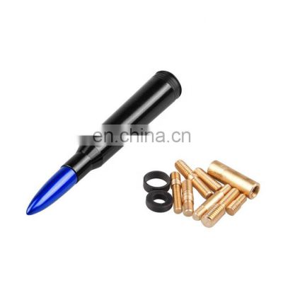 For JDMotorsport88 Blue Racing Car 50 Cal Bullet Antenna