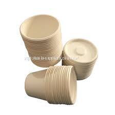 Biodegradable sugar cane sauce cup with lid bagasse portion cups