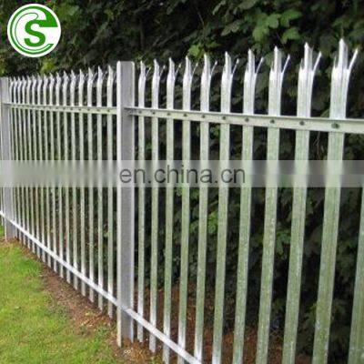 Anti-rust high security fencing hot dipped galvanized steel palisade fence price