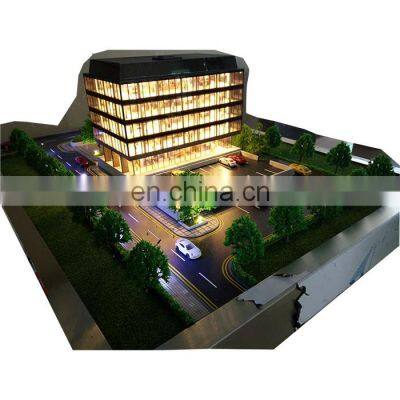 Architectural model with mini figure people  interior scale building model