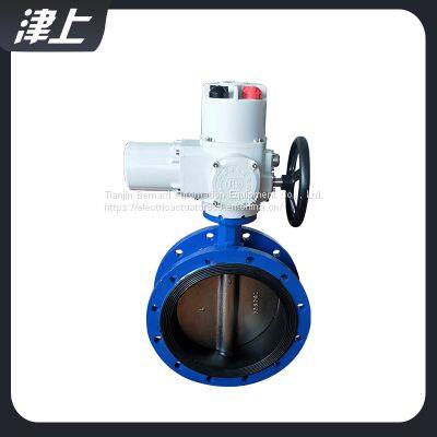 Turbine Flanged Butterfly Valve DN15 Electric Actuator photo-2