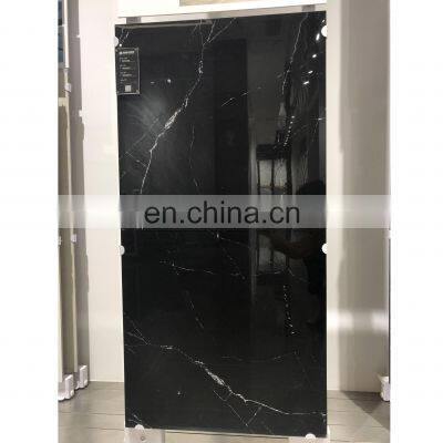 600x600 Black Glazed Full Body Glossy Dark Porcelain Floor Tiles JM63807DF photo-2