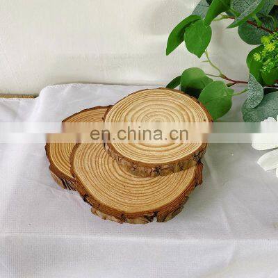 Hot Sale Custom Handmade Natural Wood Round Cake Stand Set for Wedding 8-10 Inch photo-2