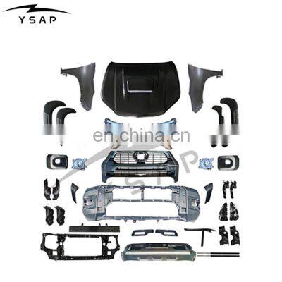 High quality upgrade body kit facelift kit for 2012-2015 Fortuner Change to 2021 Hilux Rocco kit