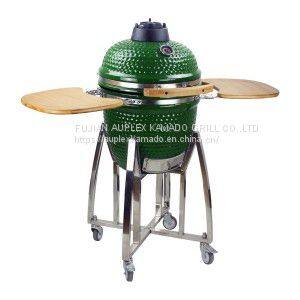 AUPLEX 21 Inch XL Classic Ceramic Big Size Joe Green Egg Shaped Charcoal Bbq Grill Kamado