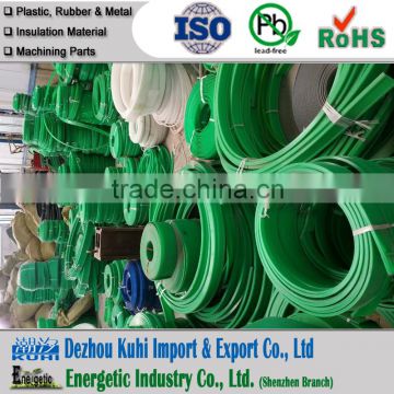 Green plastic conveyor chain track