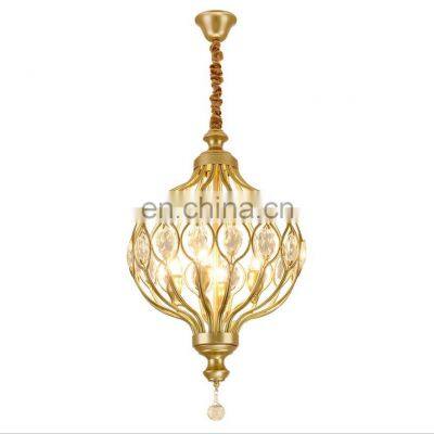 Decoration Chandelier Latest European style Iron and crystal LED Pendant Lighting