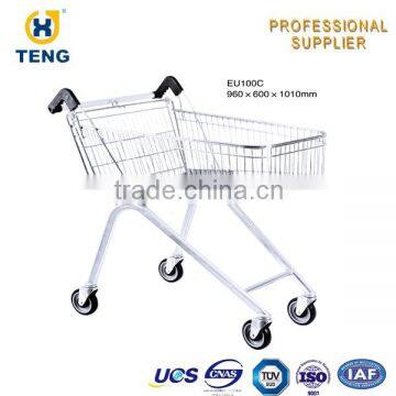 Europe Style 180L Supermarket Shopping Cart Trolley Foldable Shopping Trolley Wheel photo-4