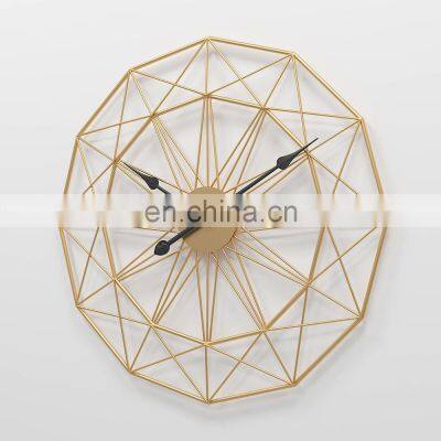 Drop Ship Relojes De Pared Retro Gold Iron Mute Silent Wall Clocks Duvar Saati For Metal Wall Decoration Wall Decor Home Decor photo-5