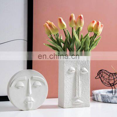 Human Face Expression Plants Pot Vase Planter Home Office Desktop Decor Gift Living Room Decorations