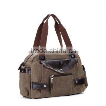 PU leather canvas handbags fashion style