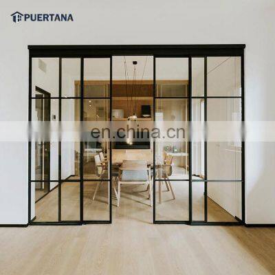 Interior Metal Doors Internal Crittall Doors Room Divider Indoor Sliding Glass Wall Sliding Steel Door