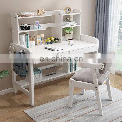 Luxury Solid Wood Bookshelf Study Table Children Tables Kids' Tables Computer Desks photo-4