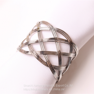 Cheap Wholesale Iron Napkin Buckle Simple Wrapped Wire Napkin Ring photo-2