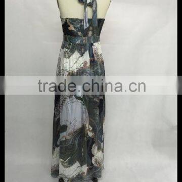 The New 2015 Women Printing Silk Evening Dress photo-2