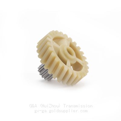 PA46+ powder metallurgy double helical gear, encapsulated gear, silent gear, silent worm gear