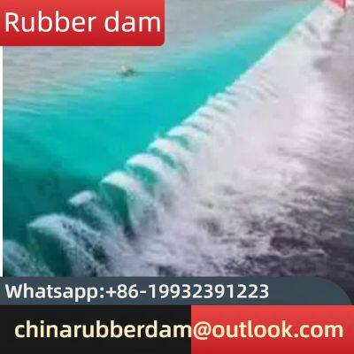 Customized flood prevention and control embankment slope type flushing dam with inflatable rubber dam at the source