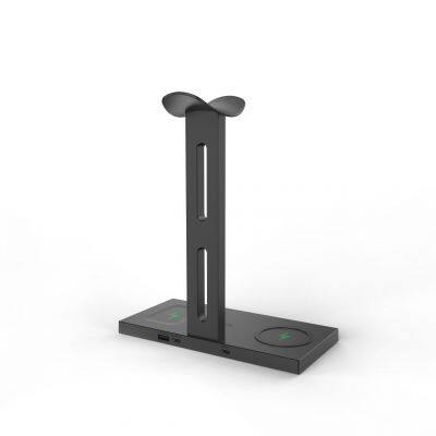 Multifunction Wireless Charge Earphone Phone Charging Stand Headphones Holder 4-in-1 3 in 1 Headset Wireless Charging Stand