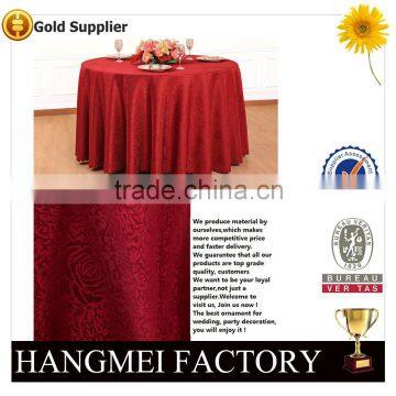 100% polyester Burgundy table cloth HM-ZB28