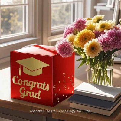 Bulk Custom Graduation Card Box - Logo-Printed 2025 Graduation Card Box, Event Planner Supplies