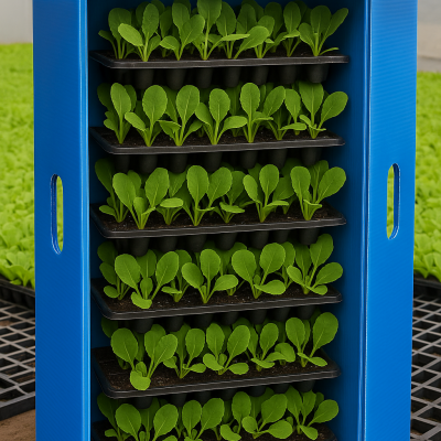 Direct Supply PP Corrugated Plastic Sheet Seedling Boxes for Agricultural