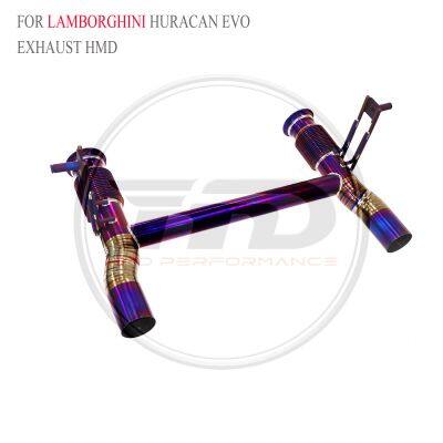 HMD Titanium Alloy Exhaust Pipe Catback for Lamborghini Huracan EVO/STO URUS Muffler With Valve For Cars Lossless installation WhatsApp+86 18946955156