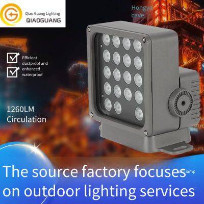 supply of outdoor lighting fixtures: 24w led golden-yellow light wall lamp for building columns and column lighting