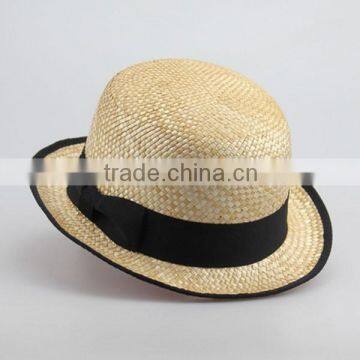 2015 Factory In-stock Natural Round Straw Hat 56cm For Adults Fedora Hat Sraw Hat for Mens Red /blue/green/rose photo-2