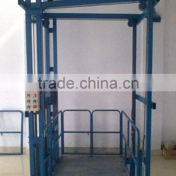 Warehouse Fixed Guide Rail Cargo Lift/elevators for Sale