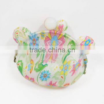 Factory Wholesale Floral Printed Gifts Bag Mini Retro Silicone Smart Wallet