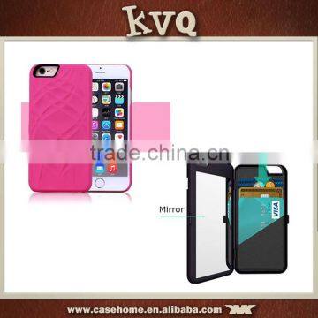 New Fashion hot sales phone cover Case For iPhone with Mirror and card slots