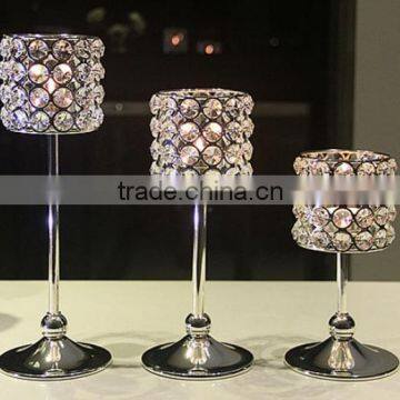 AN335 ANPHY European Style Fashion Crystal Candlestick Wedding Dessert Decoration Four Sizes Metal Candlestick Stand Display