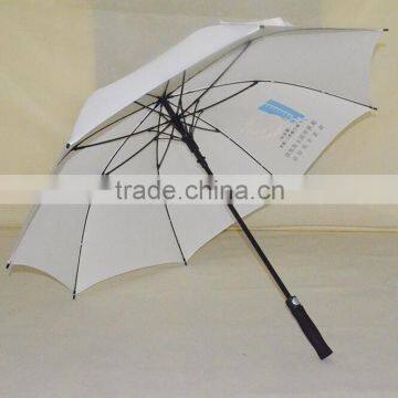 Custom auto open straight golf white rain umbrella 30"